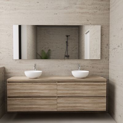 ACTIE BWS Badmeubel | Paris | Canyon Oak | 160 cm | met topplaat