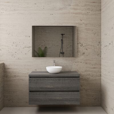 ACTIE BWS Badmeubel | Paris | Frey Oak | 100 cm | met topplaat