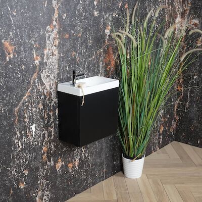 ACTIE BWS Fonteinmeubel | Paris | 40cm | Mat Zwart