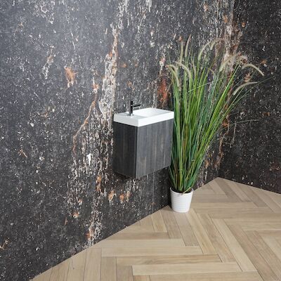 ACTIE BWS Fonteinmeubel | Paris | 40cm | Zwart Eiken