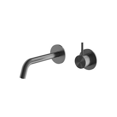 Afbouwdeel Hotbath Archie Inbouw Wastafelmengkraan 18CM Uitloop Geborsteld Gunmetal PVD