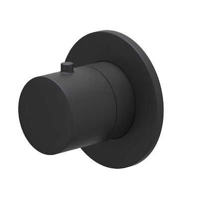Afbouwdeel IVY Bond Flow-Through Stopkraan Symmetry Met Rond Rozet Mat Zwart PED