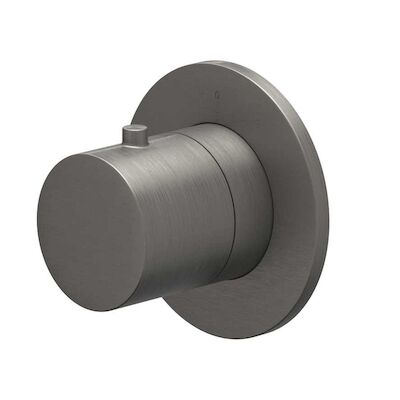 Afbouwdeel IVY Bond Inbouw Stopkraan Symmetry Met Rond Rozet Geborsteld Metal Black PVD