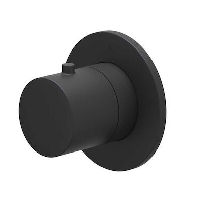Afbouwdeel IVY Bond Inbouw Stopkraan Symmetry Met Rond Rozet Mat Zwart PED