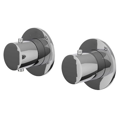 Afbouwdeel IVY Bond Inbouwthermostaat Symmetry 2-Weg Stop-Omstel Met Rond Rozet Chroom