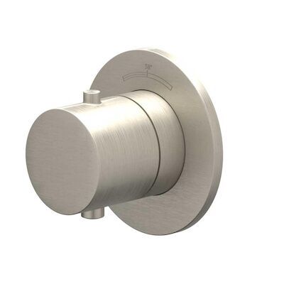 Afbouwdeel IVY Bond Inbouwthermostaat Symmetry Met Rond Rozet Geborsteld Nickel PVD