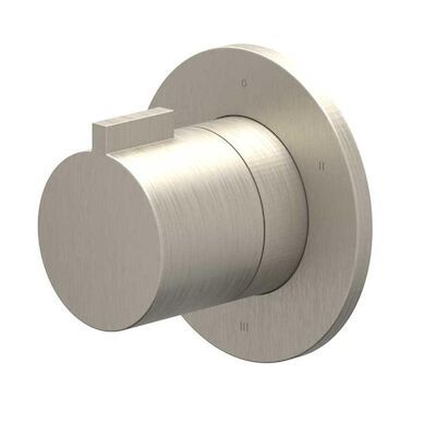 Afbouwdeel IVY Pact 3-Weg Stop-Omstel Symmetry Met Rond Rozet Geborsteld Nickel PVD