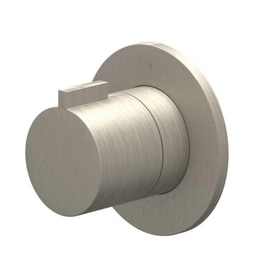 Afbouwdeel IVY Pact Flow-Through Stopkraan Symmetry Met Rond Rozet Geborsteld Nickel PVD