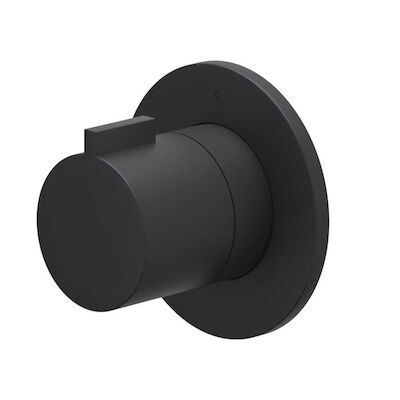 Afbouwdeel IVY Pact Inbouw Stopkraan Symmetry Met Rond Rozet Mat Zwart PED
