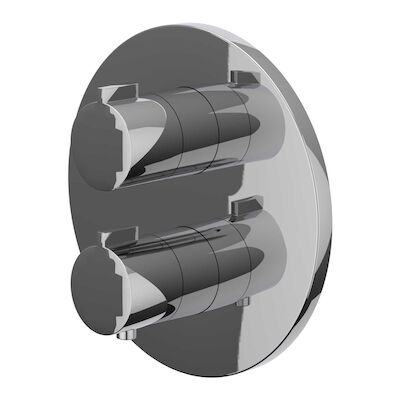 Afbouwdeel IVY Pact Inbouwthermostaat Stop-Omstel Met Rond Rozet Chroom