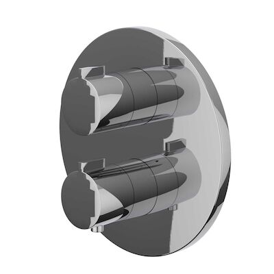 Afbouwdeel IVY Pact Inbouwthermostaat Symmetry 2-Weg Stop-Omstel Met Rond Rozet Chroom