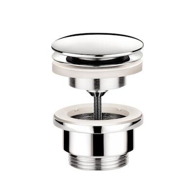 Afvoerplug Hotbath Cobber Always-Open met Schroef Rond Chroom