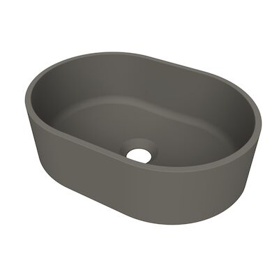 Arcqua Case Opbouw Waskom Ovaal 40×28 Mat Quartz Grijs