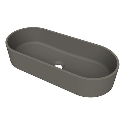 Arcqua Case Opbouw Waskom Ovaal 60×26 Mat Quartz Grijs
