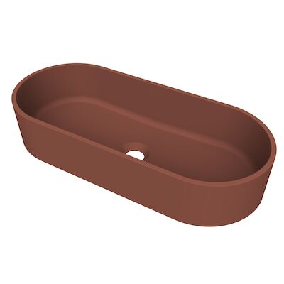 Arcqua Case Opbouw Waskom Ovaal 60×26 Mat Terracotta