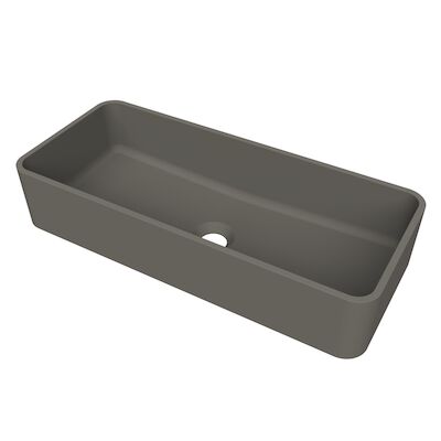 Arcqua Case Opbouw Waskom Rechthoek 60×26 Mat Quartz Grijs