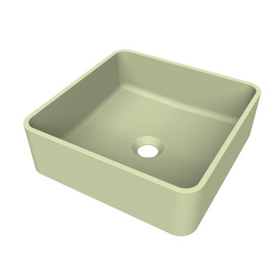 Arcqua Case Opbouw Waskom Vierkant 37×37 Mat Pastel Groen