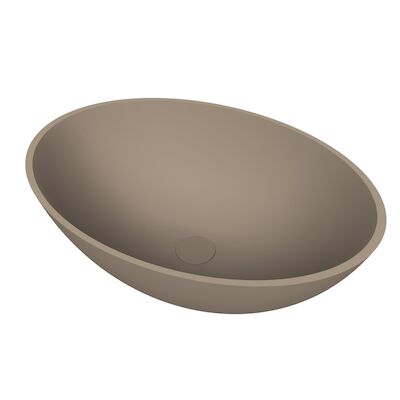 Arcqua Prince Opbouw Waskom Ovaal 49×34 Mat Truffel