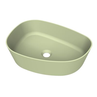 Arcqua Rocker Opbouw Waskom Organisch L 50×37 Mat Pastel Groen