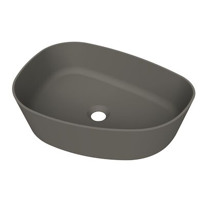 Arcqua Rocker Opbouw Waskom Organisch L 50×37 Mat Quartz Grijs