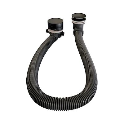 Badafvoer met Overloop Badvulcombinatie Brauer Black Edition Mat Zwart