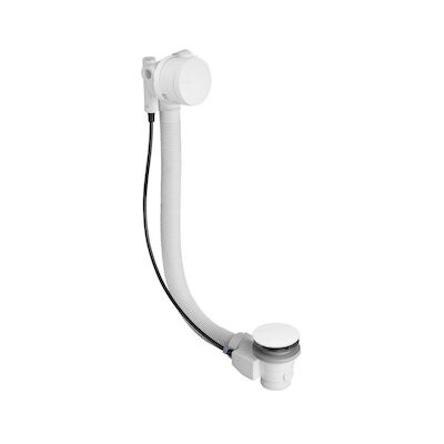 Badafvoercombinatie Polysan met waste 72 mm Wit