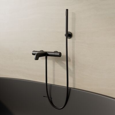 Bad/Douchekraan BWS Colorato Opbouw Thermostatisch Mat Zwart