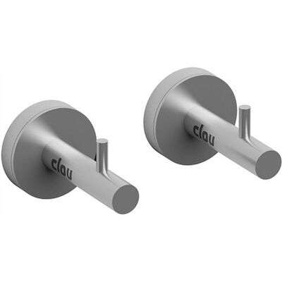 Badjashaken Clou Slim Set 2 Stuks RVS Geborsteld