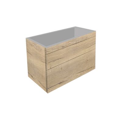 Badkamermeubel Best Design Beauty 2 Laden Greeploos 78 cm Eiken Zonder Wastafel