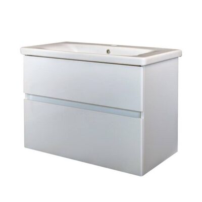 Badkamermeubel Best Design Quick-Greeploos 100x56x44cm Onderkast + Wastafel Wit