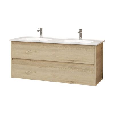 Badkamermeubel Boss & Wessing Hayat Greeploos design 118x45x50 cm Eiken 33768-188367