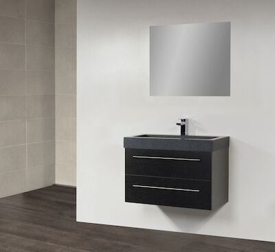 Badkamermeubel Exclusive Black Stone 80 cm Black Wood
