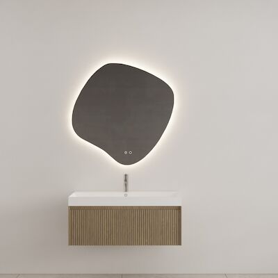 Badkamermeubel Gliss Design Timotheus 100 cm Ash Grey (Keuze Wastafel)