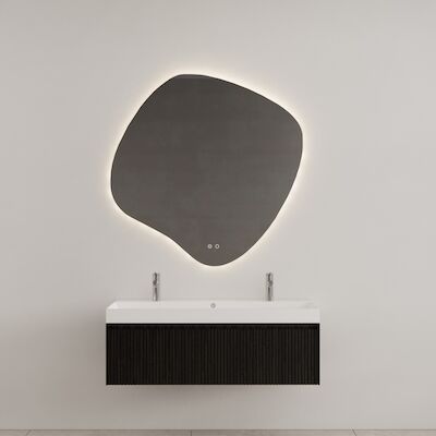 Badkamermeubel Gliss Design Timotheus 140 cm Black Veneer (Keuze Wastafel)