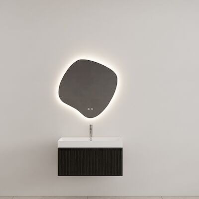 Badkamermeubel Gliss Design Timotheus 70 cm Black Veneer (Keuze Wastafel)