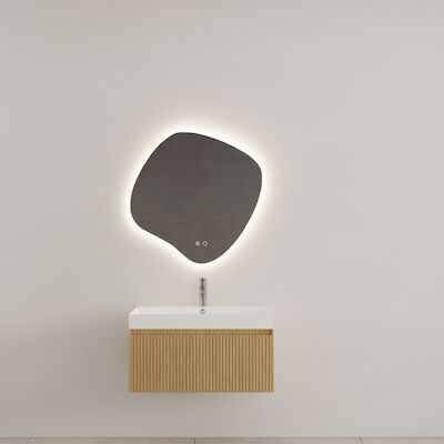Badkamermeubel Gliss Design Timotheus 80 cm Pure (Keuze Wastafel)