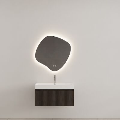 Badkamermeubel Gliss Design Timotheus 90 cm Charcoal (Keuze Wastafel)