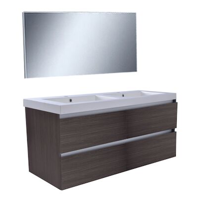 Badkamermeubel Wiesbaden Vision 120×46 Grey Oak (4 laden)