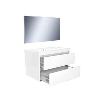 Badkamermeubel Wiesbaden Vision 80×46 Wit (2 laden)
