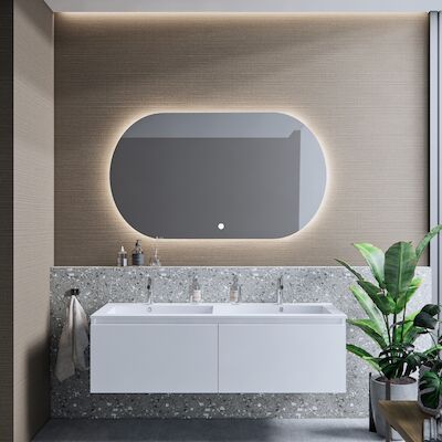 Badkamermeubelset BWS Anubis 120cm 2 Laden Mat Wit Met Wastafel (Naar Keuze)