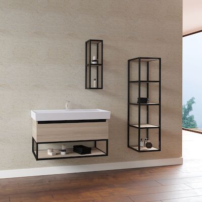 Badkamermeubelset BWS Harper 80 cm Noten