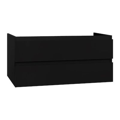 Badkamermeubelset BWS Sally 160 cm Vier Soft-Close Lades Mat Zwart