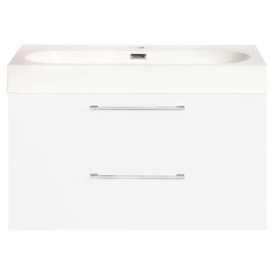 Badkamermeubelset Differnz Somero Met Keramiek Wastafel 60 cm Hoogglans Wit