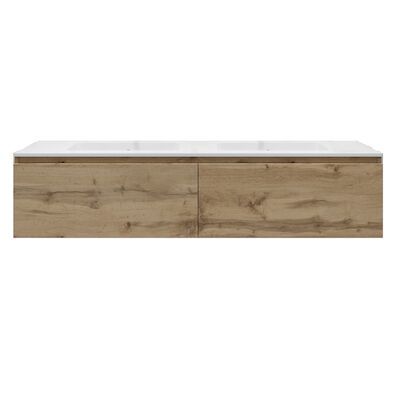 Badkamermeubelset Gliss Eros 160 cm Met Wastafel Rustiek Eiken