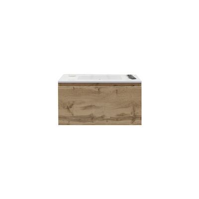 Badkamermeubelset Gliss Eros 70 cm Met Wastafel Rustiek Eiken