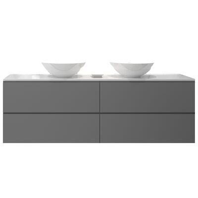 Badkamermeubelset Gliss Hermes 160 cm Beton Grijs Met Waskom