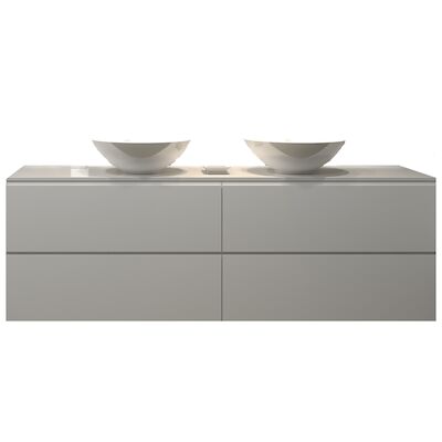 Badkamermeubelset Gliss Hermes 160 cm Hoogglans Wit Met Waskom