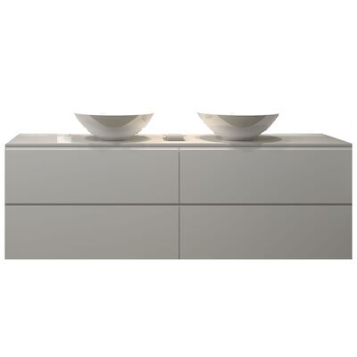 Badkamermeubelset Gliss Hermes 180 cm Hoogglans Wit Met Waskom