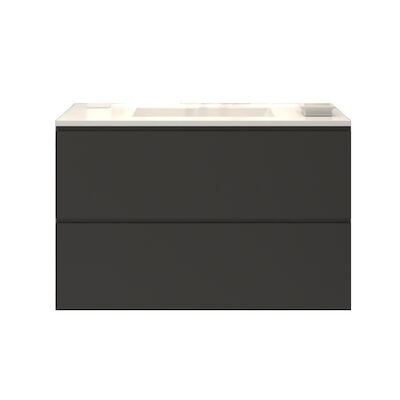 Badkamermeubelset Gliss Hermes 80 cm Mat Zwart
