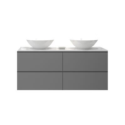 Badkamermeubelset Gliss Zeus 120 cm Beton Grijs Met Waskom